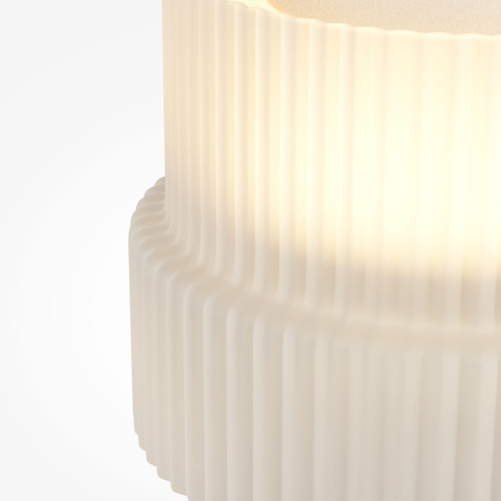 Oprawa sufitowa białe ryflowane szkło Scala LED 3000K Maytoni MOD496CL-L12WK