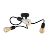 WAVE BLACK LAMPA SUFITOWA 3 PŁ E27 TK Lighting 4407