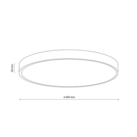 Plafon 60cm do łazienki VELIS WHITE LED 60W IP54 Tk Lighting 18291