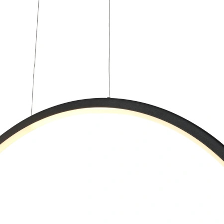 Lampa wisząca czarny pionowy pierścień LED o średnicy 65cm do łazienki Loop S 3000K IP44 PL0119-65-BK Yaskr