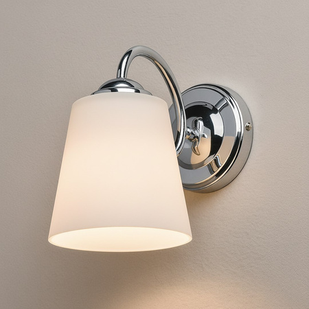 Pojedyńczy stylowy chromowany kinkiet Pafos 1xE27 Milagro ML2259