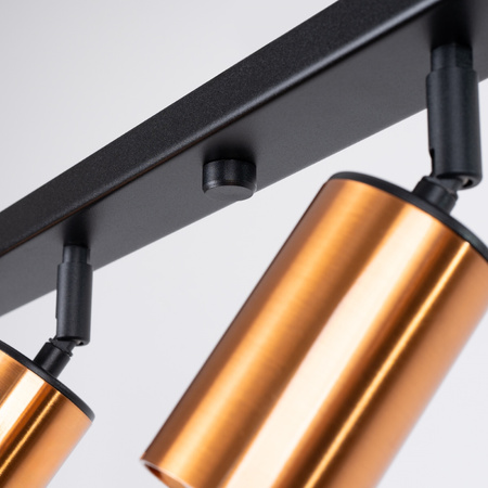 Plafon WINX 6L czarny/miedź Sollux SL.1380