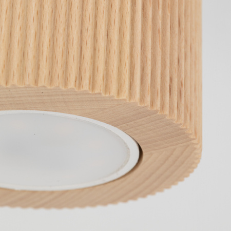 Oprawa sufitowa ryflowana drewniana tuba EVE CORTE WOOD 1xGU10 Tk Lighting 11442