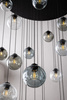 Czarna lampa wisząca z kloszami na antresolę ROTUNDA Kaja Lighting KP-20