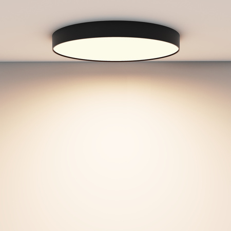 Czarna okrągła lampa sufitowa o średnicy 60cm LED 3000K Zon C032CL-90W3K-RD-B Maytoni