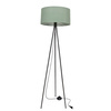 Lampa podłogowa z miętowym abażurem czarny trójnóg SHANTI 1xE27 Candellux Studio 51-38753