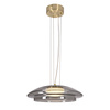 Lampa wisząca z szerokim szklanym dymionym kloszem OMBRE 34 satynowy złoty 1xGX53 Candellux Studio 31-51103