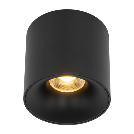Czarna mocna tuba sufitowa natynkowa o średnicy 11,8cm  LED 3000K BLAZE BLACK 30W Tk Lighting 18145