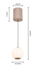 Lampa wisząca jedynka LED Luberon kaszmirowa Aviano Lighting 6051-113