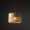 Lampa wisząca boho dzielony abażur 38cm z juty i imitacji drewna DORMA WOOD JUTA 1xE27 Tk Lighting 11786