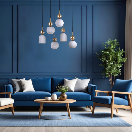 Lampa wisząca 6 zwisów szklane ryflowane klosze 6xE14 SOPHIA COGNAC WHITE Tk Lighting 11594