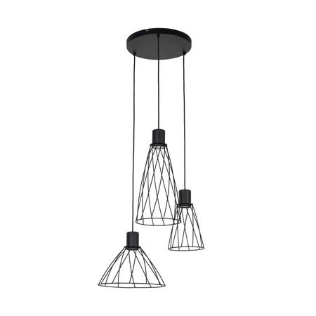 MODESTO BLACK LAMPA WISZACA 3 KOŁO TK Lighting 10187