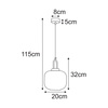 Lampa wisząca z białym, ryflowanym kloszem DIOP Kaja Lighting K-5891