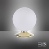 LAMPA STOŁOWA szklana kula 1xG9 MATOWY MOSIĄDZ BUBBA Paul Neuhaus 4013-60 na dotyk