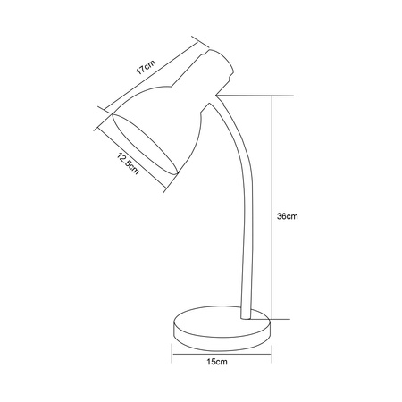 Lampka biurkowa E27 Zuma Line SM-W02-WH - biała lampa stołowa z regulowanym ramieniem