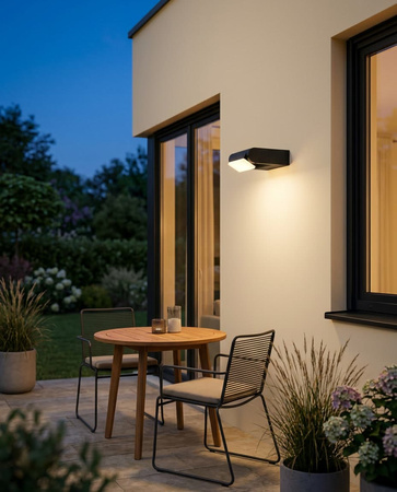 Czarny, ruchomy kinkiet elewacyjny LED IP54 NOVARA Kaja Lighting K-8260