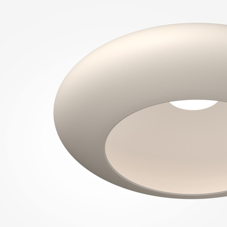 Okrągła lampa sufitowa z aluminium w kolorze białym 40cm AROS LED 3000K Maytoni MOD507CL-L12WK