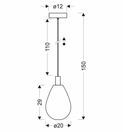 Lampa wisząca szklany miedziany klosz DENSO 20 1xG9 Candellux Studio 31-51356