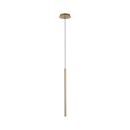 Pojedyńcza cienka lampa wisząca LED 3000K matowy mosiądz  FLUTE 2111-60