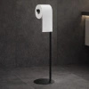 Prosty, czarny stojak na papier KS-47 PAPER STAND z serii KAJA HOME