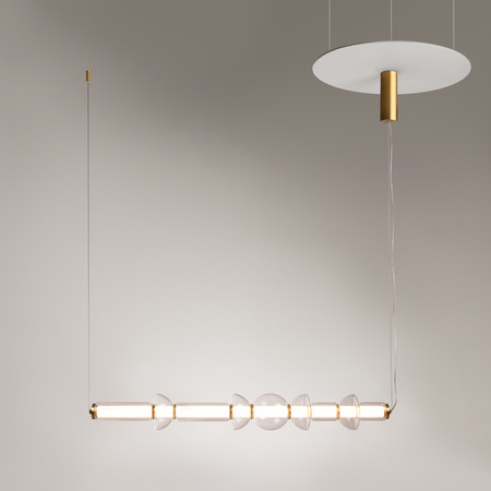 Podłużna szklana lampa wisząca 98cm LED 3000K Cosmo MOD210PL-L39BS3K Maytoni