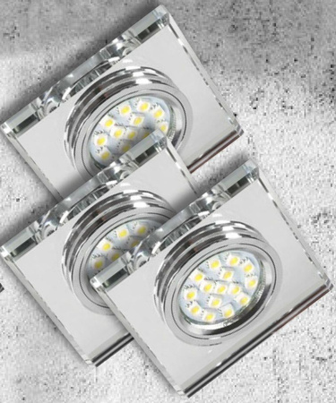 ZESTAW TRZECH OPRAW SS-13 CH/WH  BEZBARWNY  3X50W GU10 BEZ ŻARÓWKI Candellux 99-48325