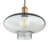 Lampa wisząca w kolorze miedzianym szklany dymiony klosz o średnicy 30cm TRESCO Argon 8981