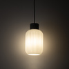 Lampa wisząca szklany ryflowany klosz + elementy szarej ceramiki 1xE27 AURORA A Nowodvorski 11969