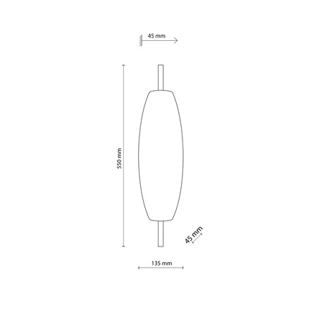Kinkiet drewniany podświetlający ściane 55cm MAREVA M ORZECH LED 3000K Tk Lighting 11433