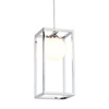 Lampa wisząca Daisy, industrialna, w kolorze chromu, ze szklanym kloszem Italux MD-BR4367-D1 CH 