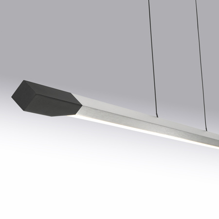 Liniowa lampa wisząca LED 3000K w kolorze antracytowym + aluminium HOOP Paul Neuhaus 2732-33 z wbudowanym ściemniaczem