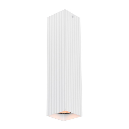 Ryflowana oprawa sufitowa natynkowa biała 24cm 1xGU10 Tecno Italux CLN-37492-L-WH