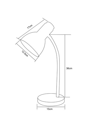 Lampka biurkowa E27 Zuma Line SM-W02-WH - biała lampa stołowa z regulowanym ramieniem