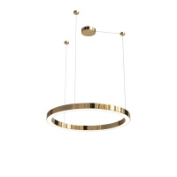 Złota lampa wisząca, żyrandol Aurum M okąg 80cm LED PL0116-90-CCT Yaskr
