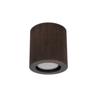 Ryflowana brązowa tuba sufitowa EVE CORTE WOOD ORZECH 1xGU10 Tk Lighting 11778