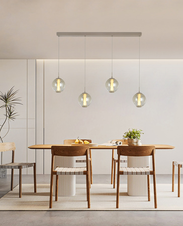Lampa wisząca czwórka prosta Orleans kaszmirowa Aviano Lighting 7041-413