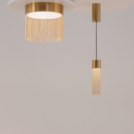 Designerska lampa wisząca złoty cylinder Imaginary MOD190PL-L5G3K Maytoni