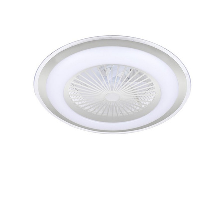 Plafon ZONDA SILVER LED 48W Milagro ML8503 srebrny z wentylatorem sterowany pilotem