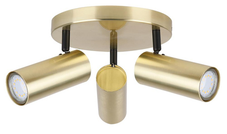 Colly lampa sufitowa mosiądz 3x15w gu10 klosz mosiądz Candellux 98-01726
