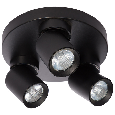 Plafon Pointa czarny 3xGU10 Light Prestige LP-6398/3C Round BK