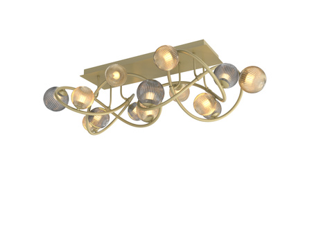 Lampa sufitowa METZ 12 złota Wofi Premium 9015-1204