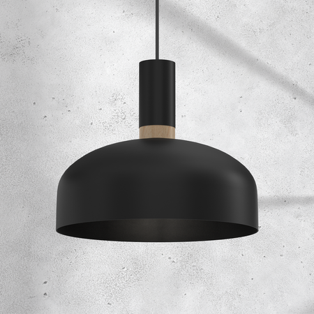 Lampa wisząca MALMO BLACK/WOOD 1xE27 MIlagro MLP8381