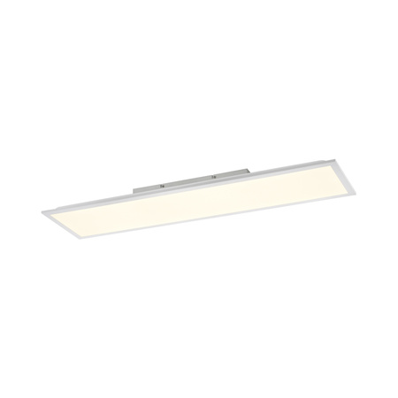 Prostokątna biała lampa sufitowa 100x25cm FLAT Just Light 16534-16-O sterowana pilotem