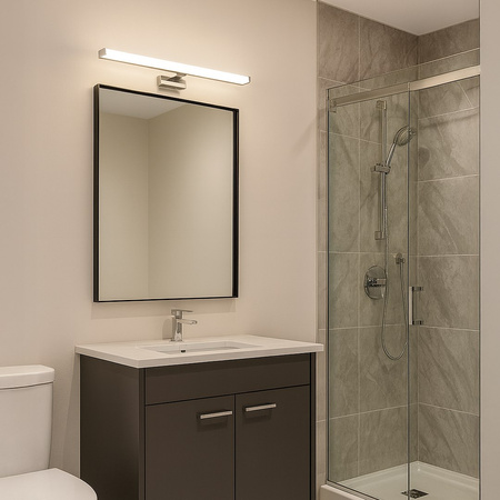 Srebrny kinkiet nad lustro 60cm MIRORE SILVER 10W IP44 4000K Milagro ML2032