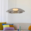 Lampa wisząca z szerokim szklanym dymionym kloszem OMBRE 34 satynowy złoty 1xGX53 Candellux Studio 31-51103