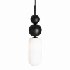 Czarna lampa wisząća szklany klosz + ozdobne kule Maxlight 1xG9 P0641 Nova