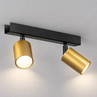 Lampa sufitowa Hudson 2xGU10 Czarno-Złoty Milagro MLP0258