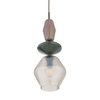 Pojedyńcza lampa wisząca karbowany koniakowy klosz ZEN NEW BROWN FUSO COGNAC 1XE14 Tk Lighting 11865