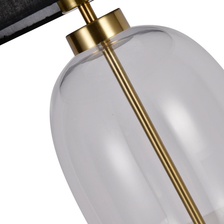 Lampa stołowa Amur czarno - transparentna 1xE27 Light Prestige LP-919/1T transparent