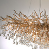 Bardzo duża lampa wisząca 150x75cm gałązki ze szklanymi elementami MOSIĄDZ ICICLE Paul Neuhaus 2031-11